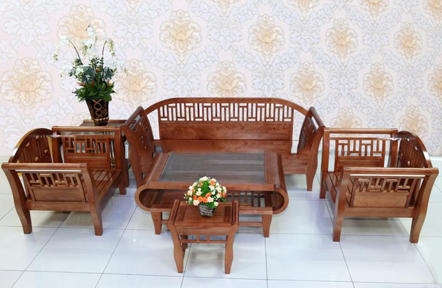 Bàn ghế gỗ phòng khách phong cách Trung Hoa